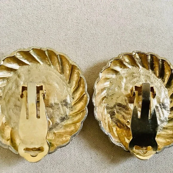 Chanel Gold and Black Earrings - Picture 2 of 4